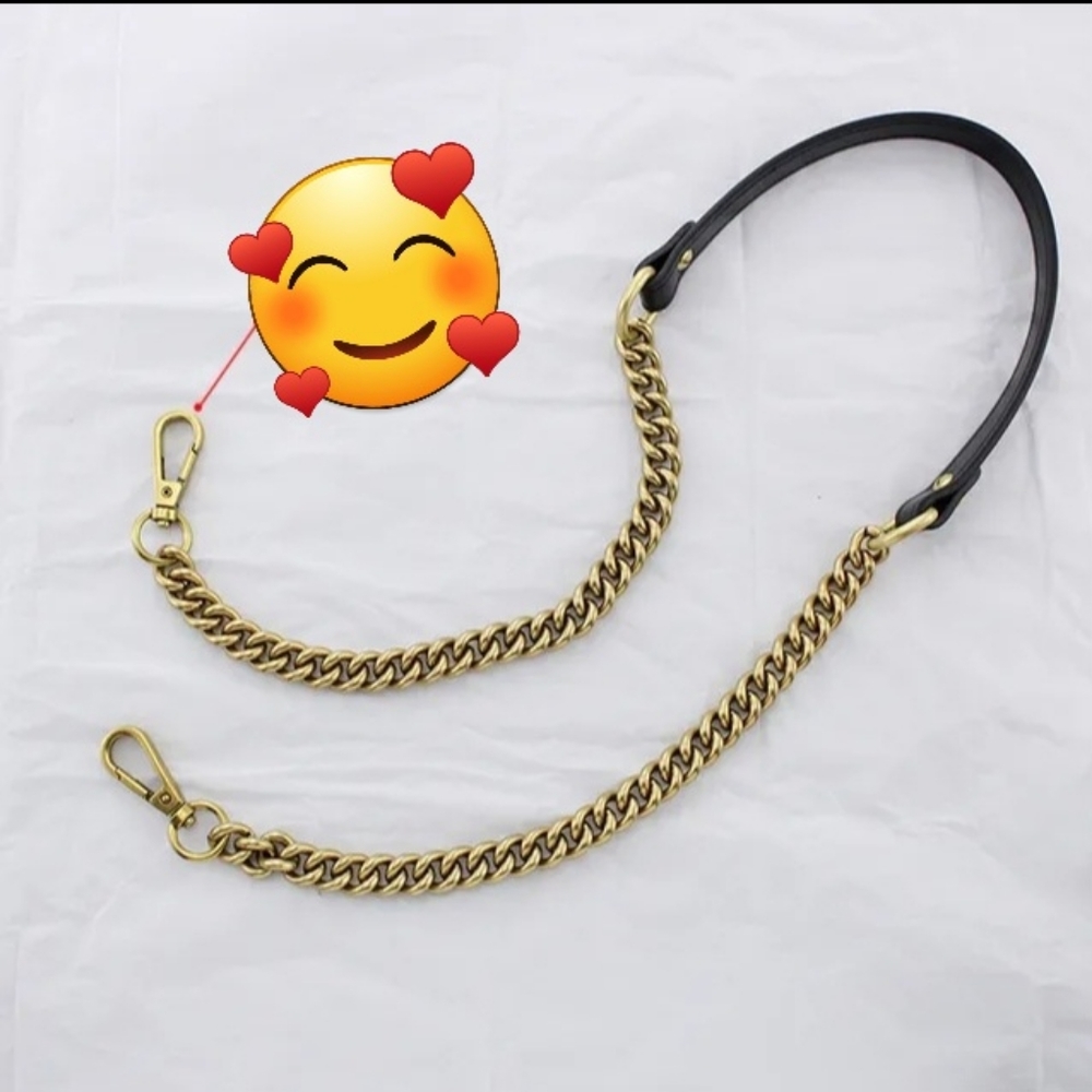 Luxury Designer Chain Leather Bag Strap